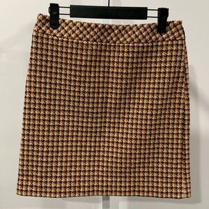 Houndstooth Zip-Side Mini Skirt  By Ann Taylor The LOFT  Size 2P